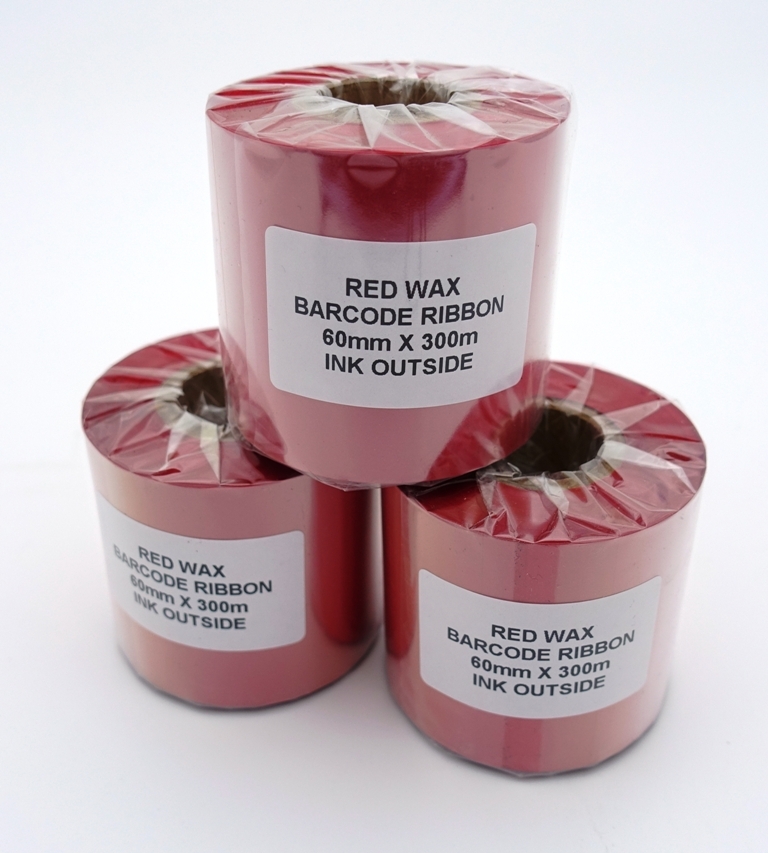 Риббон 60мм/300м WAX OUT (красный)